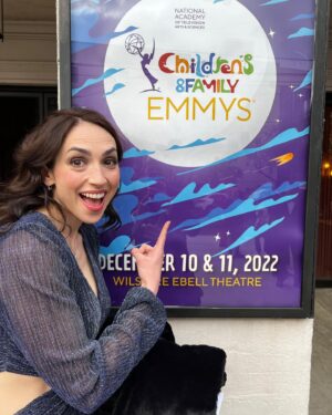 Eden Riegel Instagram - About last night! I’m delighted to share pretty photos from the first inaugural #childrensemmys! I was nominated for voice direction on the fabulous, froggy series #Amphibia - which was my first real voice directing gig! I’m so proud to have been a part of this special show, created by @radrappy, who is as kind as he is brilliant. I didn’t take home the trophy, but the experience was the real prize. And the people I got to collaborate with have changed me forever. I didn’t get to make a speech, but if I had I would have said that Matt’s belief in me helped me develop my voice and grow as an artist. He’s an incredible leader and a visionary talent, and I can’t wait to see what he cooks up next!

I was so proud to be recognized in the same category as @dangkristireed. She’s a director from whose work I’ve learned so much. I’m so glad she took home this deserved award - just wish she could have won for both of the shows for which she was nominated. She’s that good! 

Also did my best to avoid any of the respiratory illnesses wreaking havoc in our emergency rooms right now. Shameful that NATAS did not require masks or testing. Fingers crossed we don’t have a superspreader on our hands. Congrats to the winners and hope you all only came home with a gorgeous statuette, not and infectious disease!