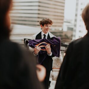 Eden Riegel Instagram - So… this happened. Still processing. We are beyond proud of this amazing kid. He worked so hard (without having to be reminded once!) and was actively involved in planning even small details of his Bar Mitzvah. He learned Hebrew for the first time, and read his portion, sang, and recited numerous prayers beautifully, with characteristic polish and panache. He even accompanied the service on Viola at times, and arranged his parts by ear. (Thanks to @jenniyael and @brandonemusic!) To witness my child coming of age is a blessing. He was (is) magnificent and our hearts so full!

Photos by the incredible @thelittlealli 
Thank you to Cantor Rebekah Mirsky @rebekahmirsky for the beautiful service and guidance!