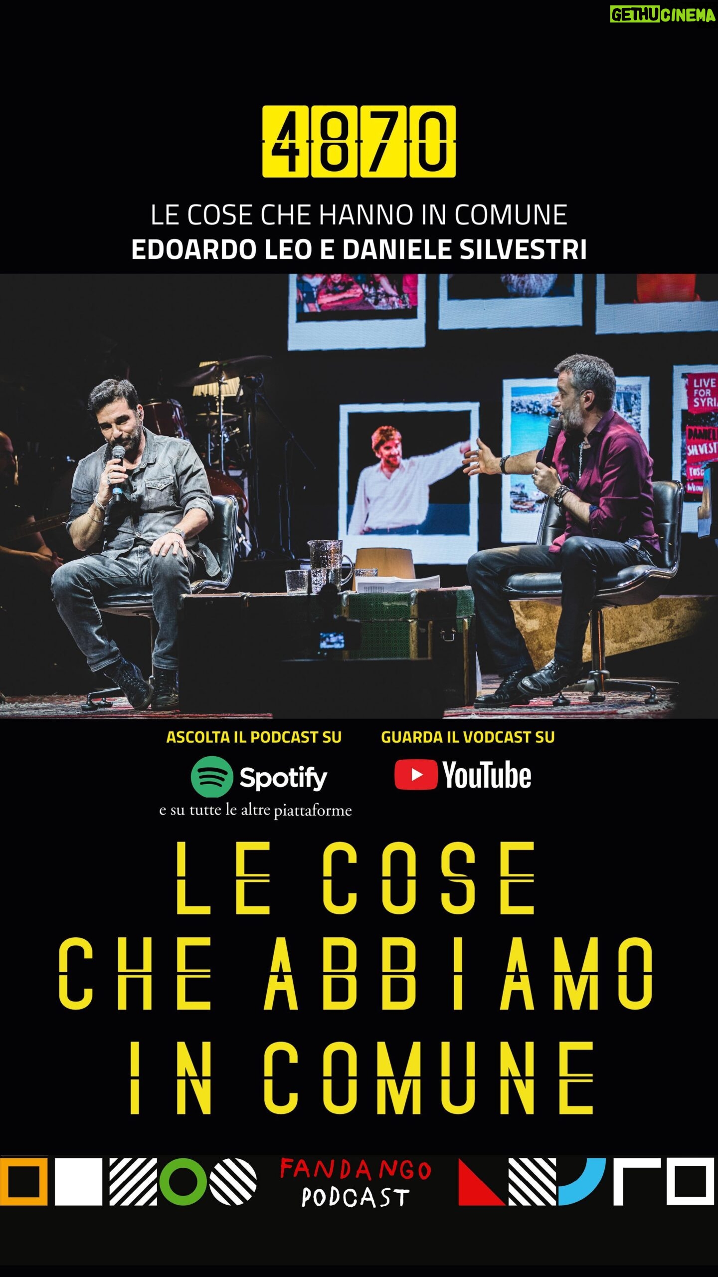Edoardo Leo - 15.7K Likes - La parola “storie”. Domani a mezzanotte qui. Juve-Roma. Il mare di Favignana. Gigi Proietti. Il curriculum
Le cose che hanno in comune @edoardoleo e @danielesilvestri.official
🎧Il nuovo episodio del podcast di Daniele Silvestri #LeCoseCheAbbiamoInComune, si ascolta su tutte le piattaforme gratuite
📺Si vede sul canale youtube Fandango
#DanieleSilvestri #Podcast #IlCantastorieRecidivo #LeCoseCheAbbiamoInComune