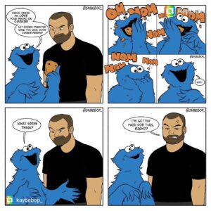 Eduardo Moore Instagram - Hahahaha thank you @kaybebop_ . My mom use to call me cookie monster when I was a kid.