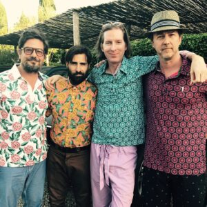Edward Norton Instagram - When we made 'Moonrise Kingdom', Wes, Roman, Jason, Bill Murray and I all shared a big old house in Newport. It was about as fun as it gets. Like making home movies with your friends in middle school, except it ends up Opening Night at Cannes. We didn't want it to end so after the premiere we went to Italy for a hang and we've kept it up. 'Grand Budapest' got handed out for a read the first summer and 'Isle of Dogs' was outlined the next. Bill wasn't with us this summer but we wore his #WilliamMurrayGolf shirts to infuse the idyll with his spirit of fun. And #BMW loaned us incredible rides to get the growing families over the dusty bumpy Tuscan roads to gelato at the town on the hill. If I had to get stranded with a group on an island, I could make it work with these cats.
