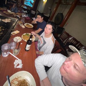 Edy Modica Instagram - chocolate martini ✅ 
grilled heart of eggs ✅
onion volcano ✅
friends… improv Family* ✅