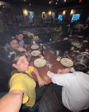 Edy Modica Instagram - chocolate martini ✅ 
grilled heart of eggs ✅
onion volcano ✅
friends… improv Family* ✅