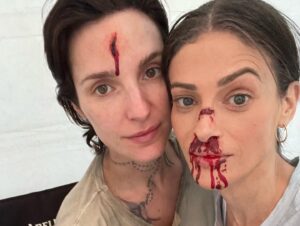 Efrat Dor Instagram - Seen latest @mayansfx episode? Saying goodbye to AGENT LINARES ⚠️ loved working with this one @carlabaratta 🖤