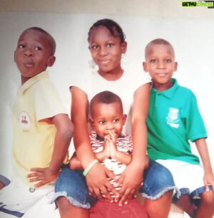 Ejike Asiegbu Instagram - Happy Children's Day to my big babies and to all the children of the world 🌎 🎁🎉. you are our future generation 🙏 ❤️ 

It's the 3rd and 4th picture with @officialetochi  bent neck. 😆 #dramaboy #childrensday