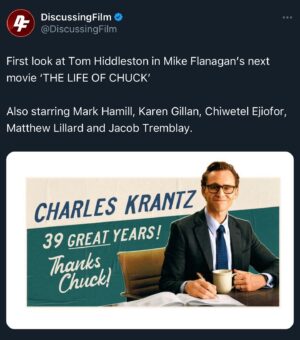 Elan Gale Instagram - I can’t even begin to tell you how excited I am for all of you to see what @flanaganfilm has done with The Life of Chuck. see you all in Toronto!!!