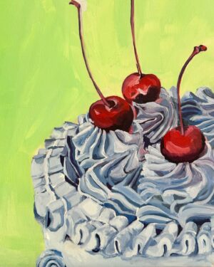 Elisa Strauss Instagram - Working on a different sort of cake…
#oilpainting #workinprogress
