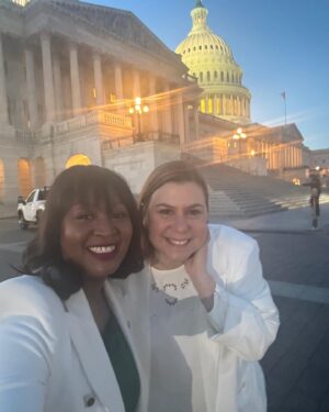 Elissa Slotkin Instagram - It was my absolute joy to host State Sen. Sarah Anthony in D.C. at the State of the Union. We first met back in 2018 while knocking doors together, and now she’s the Michigan State Senate’s first African-American Appropriations Chair.

Sen. Anthony is a star on the rise and a leader on economic opportunity for all, reproductive rights, and gun safety. Introducing her to national leaders yesterday evening was the highlight of my week.
