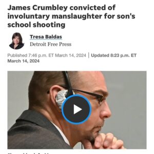 Elissa Slotkin Instagram - This is a historic moment in the fight against gun violence, and also I hope a moment that brings relief for Oxford. Thank you to everyone who testified in these cases, and to the families of Madisyn, Tate, Justin, and Hana for their continued courage. As they said tonight, there is much more work to do to protect our kids from gun violence, but their resolve has ensured that justice was served.

It’s also important to thank Oakland County Prosecutor Karen McDonald and her office, who have worked tirelessly on these cases for over two years. They felt the Oxford story in their guts like all of us, and they took action, even when others may not have pursued something so groundbreaking. 

Michigan law now reinforces the precedent these cases and the courts have set here: If you have an unsecured weapon in a home with children, and one of them uses it to commit a crime, you can be charged and held accountable.