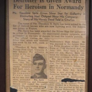 Elissa Slotkin Instagram - Today marks 80 years since U.S. and allied troops landed at Normandy on D-Day. Among them was my late grandfather, Ted Spitz, who was recognized for “gallantry in action” in the vicinity of Caumont, Normandy in the days following the initial landings. His story helps me get my arms around the enormity of the sacrifice that was made on this day eight decades ago. 

My grandfather landed on Omaha Beach after what felt like an eternity at sea waiting in silence. I was young when he died, so the only story I remember him telling me was about how terribly seasick he was, and therefore how desperate he was to get to dry land, despite what was waiting for him at the beach. 

Later, after the invasion, his unit set up camp, and he ended up discovering enemy outposts near his company. PFC Spitz “proceeded over treacherous and fire-swept terrain and routed the hostile patrols”, and was awarded the Purple Heart and Silver Star for his efforts. The story was published in the Detroit News. 

As a teenager, I traveled to the village in Normandy where his medals were pinned on him. Today, I keep his medals, the story, the citation, and his photo in my office. It’s a powerful reminder of the many stories of bravery by American service members on D-Day and in the days and weeks that followed.

D-Day was the first step in a long march through Europe that freed millions from fascist occupation. It was made possible by the incredible courage of the heroes who landed on that beach – courage that lives on in the generations of American service members that have followed them. Today is also about recognizing the individual stories of the hundreds of thousands who risked everything for something bigger than themselves.