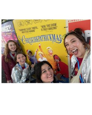 Elizabeth Ho Instagram - More Edinburgh fringe @chriskirkpatrickmasmusical magic 🪄 

1: first walk on the meadows
2: our airport pick up
3: first pizza party with everyone reunited
4: our poster in the wild
5: rehearsing bbs
6: meal break
7: preview Joey 
8: Finale 
9: Wig Bucket roll call
10: Spotted another poster in the wild