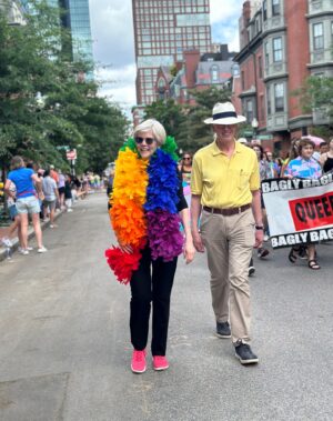 Elizabeth Warren Instagram - Happy #Pride! I was very glad to join @bagly_inc (with my new boa) for the Boston Pride Parade, and I'll always fight for full LGBTQ  equality.