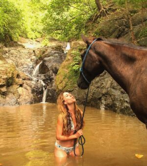 Elle Newlands Instagram - you can lead a horse to water(fall)