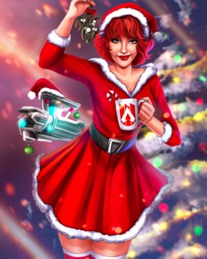 Elle Newlands Instagram - Happy Holidays! 😘 
I hope you all made the naughty list because let’s be honest, that’s waaaaaay more fun 😋 

Eat, drink and be merry! And take care of yourselves out there

Art: @artnoush_