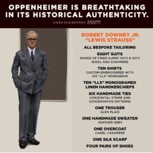 Ellen Mirojnick Instagram - 🧡CostumeDesign. 🧡The Numbers🧡. @oppenheimermovie 🧡