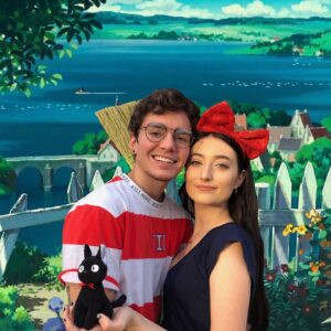 Elliot Fletcher Instagram - “stop trying. take long walks. look at scenery. doze off at noon. don’t even think about flying. and then, pretty soon, you’ll be flying again.” happy late halloween! this year, danielle and i were kiki and tombo from kiki’s delivery service! what did you dress up as? (also, lets take a second to admire danielle’s editing skills!!!! she’s so talented!!)