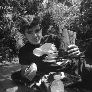 Elliot Fletcher Instagram - happy goth day, here's a picture of me on a picnic with my good friend edgar allan poe