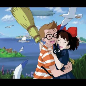 Elliot Fletcher Instagram - “stop trying. take long walks. look at scenery. doze off at noon. don’t even think about flying. and then, pretty soon, you’ll be flying again.” happy late halloween! this year, danielle and i were kiki and tombo from kiki’s delivery service! what did you dress up as? (also, lets take a second to admire danielle’s editing skills!!!! she’s so talented!!)