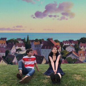 Elliot Fletcher Instagram - “stop trying. take long walks. look at scenery. doze off at noon. don’t even think about flying. and then, pretty soon, you’ll be flying again.” happy late halloween! this year, danielle and i were kiki and tombo from kiki’s delivery service! what did you dress up as? (also, lets take a second to admire danielle’s editing skills!!!! she’s so talented!!)
