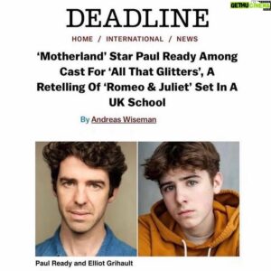 Elliot Grihault Instagram - I’m so excited to officially announce that I will be involved in this wonderful film that @cloverfoxfilms have put together, cast by the amazing @robkellycast ! Can’t quite believe I’ll be working with such a talented cast, I look forward to sharing this experience with them, 
  @pete.lavery has created such a funny and engaging script and I can’t wait to get started on it in the summer.
For more info about the film head over to @cloverfoxfilms Bio where you can find the Deadline link.  @joe.andd