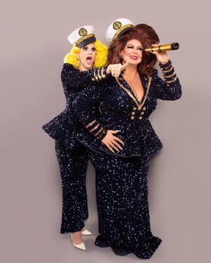 Elliott with 2 Ts Instagram - Come sail away with me!!!!! On @biggaycruise i am so honored to be their OFFICIAL celebrity cruise director with my fabulous co cruise director miss @bentleybalenciaga BOOK NOW for Oct and Feb!!!! Can’t wait to sail away with you!!!! 
📸: @davidelaffe 
👗: Peyton Markstone
👠: @louboutinworld 
#biggaycruise #gaytravel #gaytourist #gaytourism #travel #cruiseshiplife #living