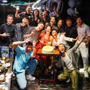 Elvin Ng Instagram - It's her #40th so she said wear polka dots everybody wear #polkadots!!! One of the sweetest, kindest and most nurturing souls ever, here's wishing you as many happy and sweet moments as the number of dots you cannot count tonight!!! 🔴⚪🔵🟡🟢 #polkadotparty #happybirthday @sheila_sim