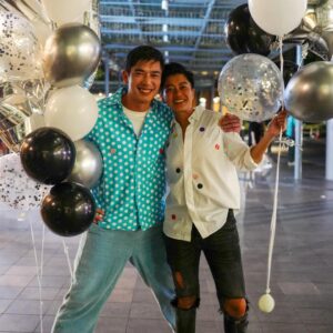 Elvin Ng Instagram - It's her #40th so she said wear polka dots everybody wear #polkadots!!! One of the sweetest, kindest and most nurturing souls ever, here's wishing you as many happy and sweet moments as the number of dots you cannot count tonight!!! 🔴⚪🔵🟡🟢 #polkadotparty #happybirthday @sheila_sim