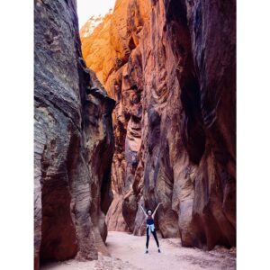 Elyse Levesque Instagram - Tiny Humans vs Giant Slot Canyon. A series. #yesimobsessed #slotcanyons #mynewfavoritething #buckskingulch #utah