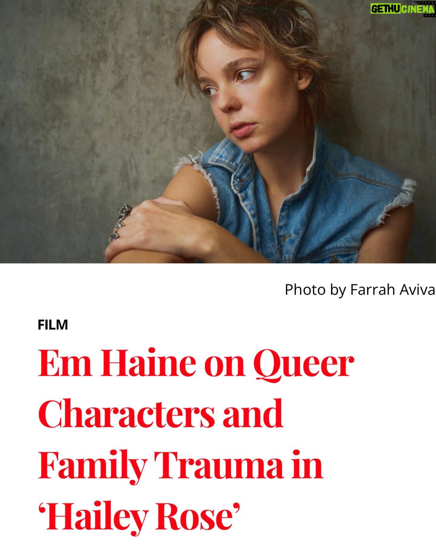 Em Haine - 3 Likes - Thanks for the chat @shedoesthecity ā¤ļøāØļøā¤ļø
Thanks for the photos @farrahaviva ššøš
And thanks to generational trauma for the source material ššøš #haileyrosefilm