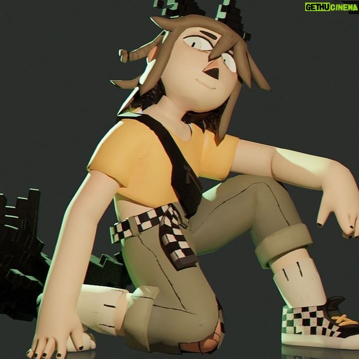 Ema Mlynarčíková - 1.9K Likes - EPO - 3d character for uni project, hopefully ill turn her into a vtuber/VRC avatar eventually. She's based on my keyboard haha #3dcharacter #characterdesign #blender