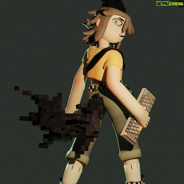 Ema Mlynarčíková - 1.9K Likes - EPO - 3d character for uni project, hopefully ill turn her into a vtuber/VRC avatar eventually. She's based on my keyboard haha #3dcharacter #characterdesign #blender