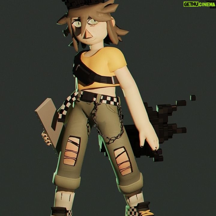 Ema Mlynarčíková - 1.9K Likes - EPO - 3d character for uni project, hopefully ill turn her into a vtuber/VRC avatar eventually. She's based on my keyboard haha #3dcharacter #characterdesign #blender
