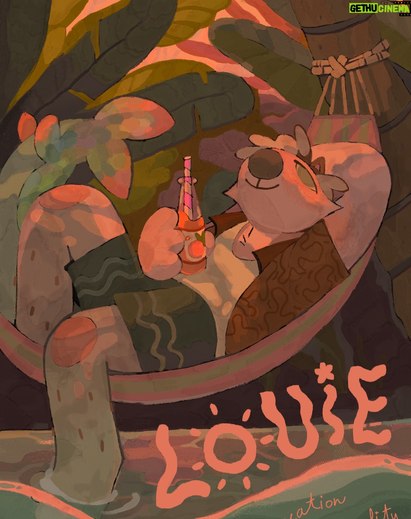 Ema Mlynarčíková - 1.2K Likes - a lil promo poster for my upcoming VRChat avatar 🌴
#furryart #VRChatavatar #illustration #furry #vacation #anthro