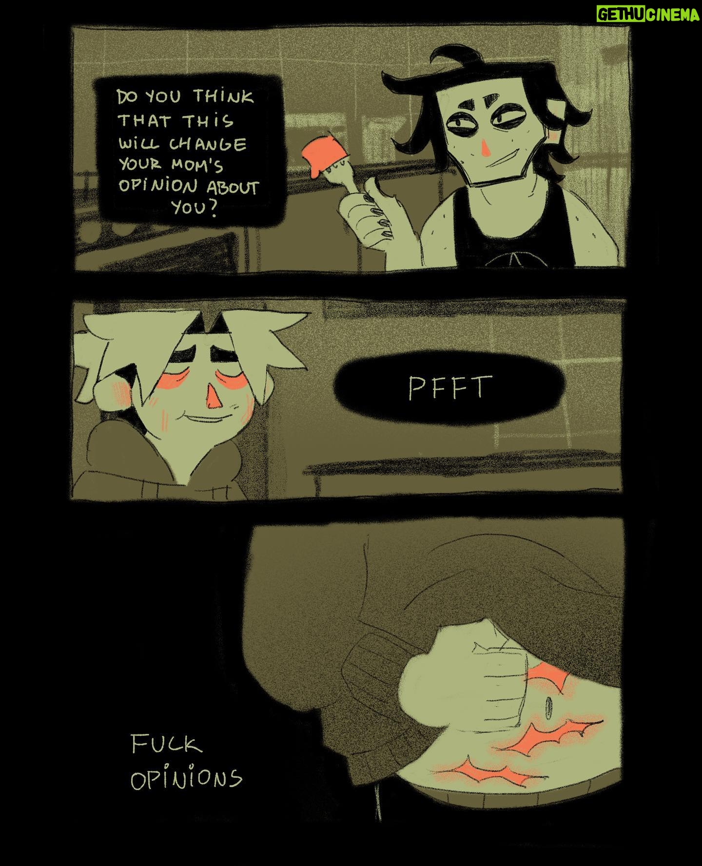 Ema Mlynarčíková - 1K Likes - 🥩🦴GUTS part 3
A comic about scary things.
CW: gore, toxic masculinity?, bad puns
Lineart done within the 24hour comic challenge. Thats why it gets sloppy towards the end haha.
If you’d like to support me, i uploaded a comfier pdf to my gumroad for a great price of 1€! (link in bio)
Enjoy #comic #comics #spooky #sliceoflife #gore #guts #halloween #procreate