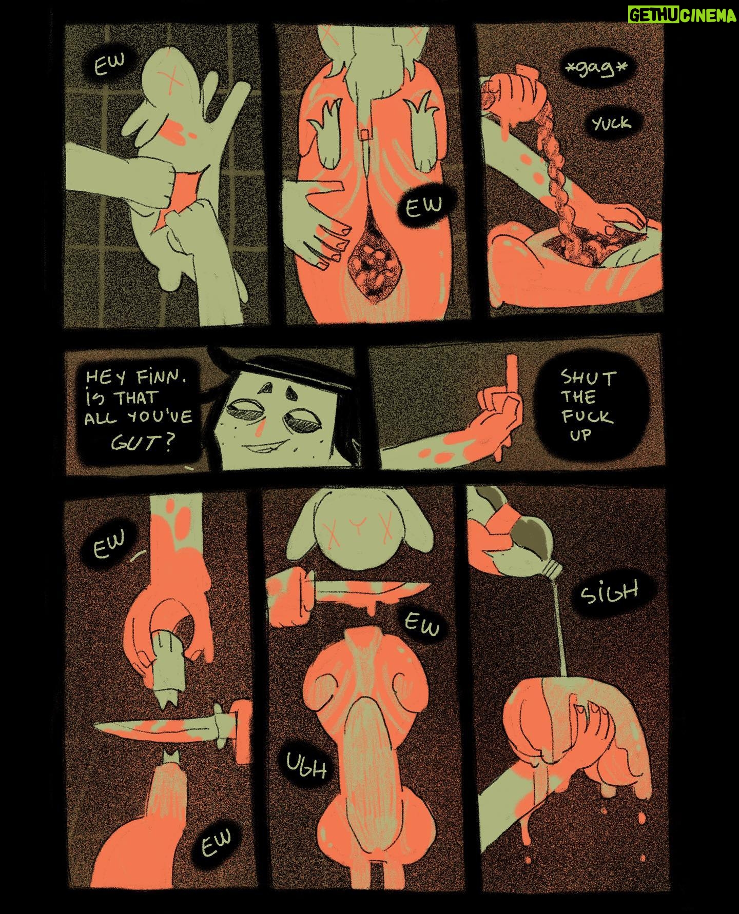 Ema Mlynarčíková - 1K Likes - 🥩🦴GUTS part 2
A comic about scary things.
CW: gore, toxic masculinity?, bad puns
Lineart done within the 24hour comic challenge. Thats why it gets sloppy towards the end haha.
If you’d like to support me, i uploaded a comfier pdf to my gumroad for a great price of 1€! (link in bio)
Enjoy #comic #comics #spooky #halloween #guts #gore #sliceoflife #procreate