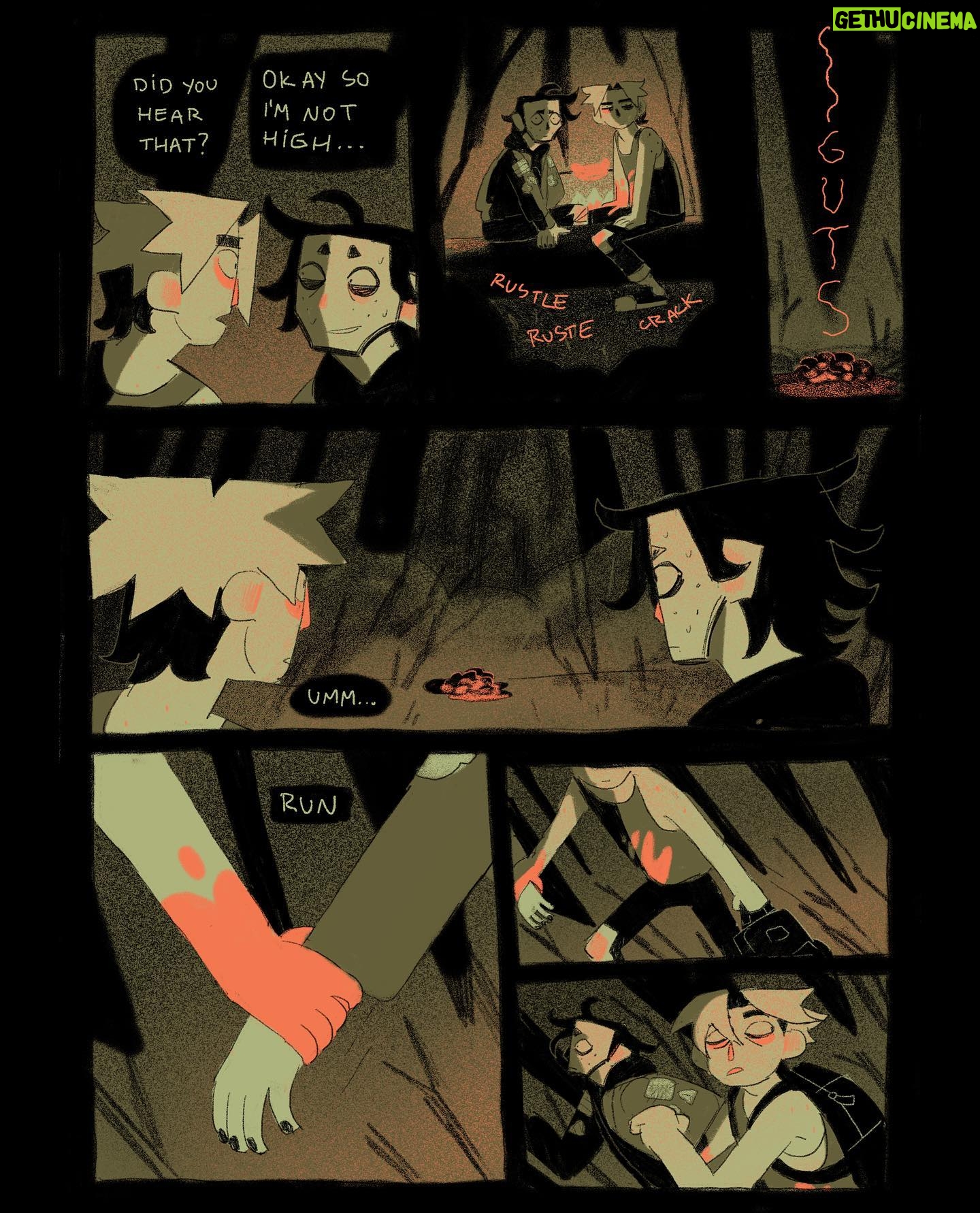 Ema Mlynarčíková - 1K Likes - 🥩🦴GUTS part 2
A comic about scary things.
CW: gore, toxic masculinity?, bad puns
Lineart done within the 24hour comic challenge. Thats why it gets sloppy towards the end haha.
If you’d like to support me, i uploaded a comfier pdf to my gumroad for a great price of 1€! (link in bio)
Enjoy #comic #comics #spooky #halloween #guts #gore #sliceoflife #procreate