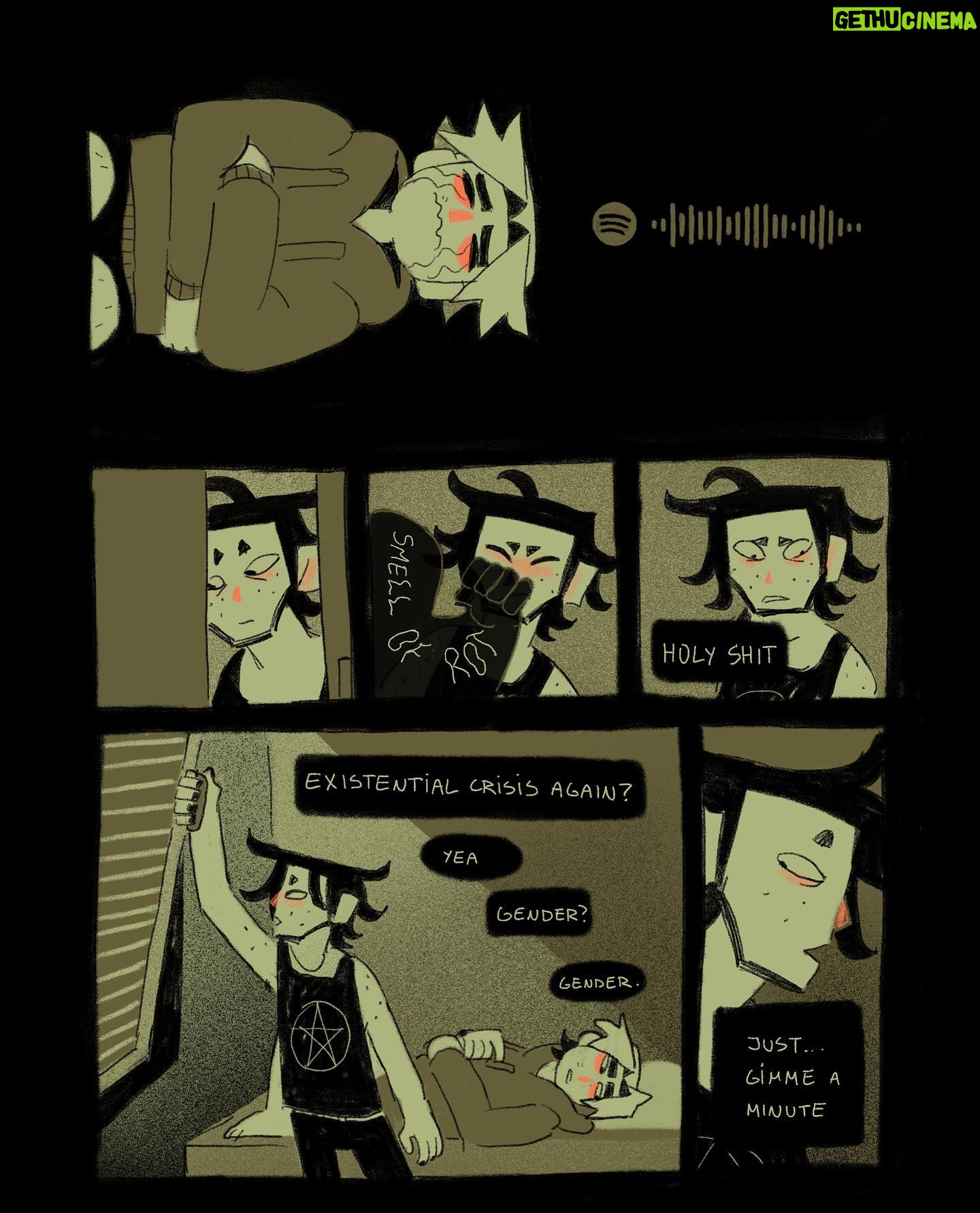 Ema Mlynarčíková - 1.4K Likes - 🥩🦴GUTS part 1
A comic about scary things.
CW: gore, toxic masculinity?, bad puns
Lineart done within the 24hour comic challenge. Thats why it gets sloppy towards the end haha.
If you’d like to support me, i uploaded a comfier pdf to my gumroad for a great price of 1€! (link in bio)
Enjoy
#comic #comics #spooky #halloween #gore #twobroschillinginaforest #procreate