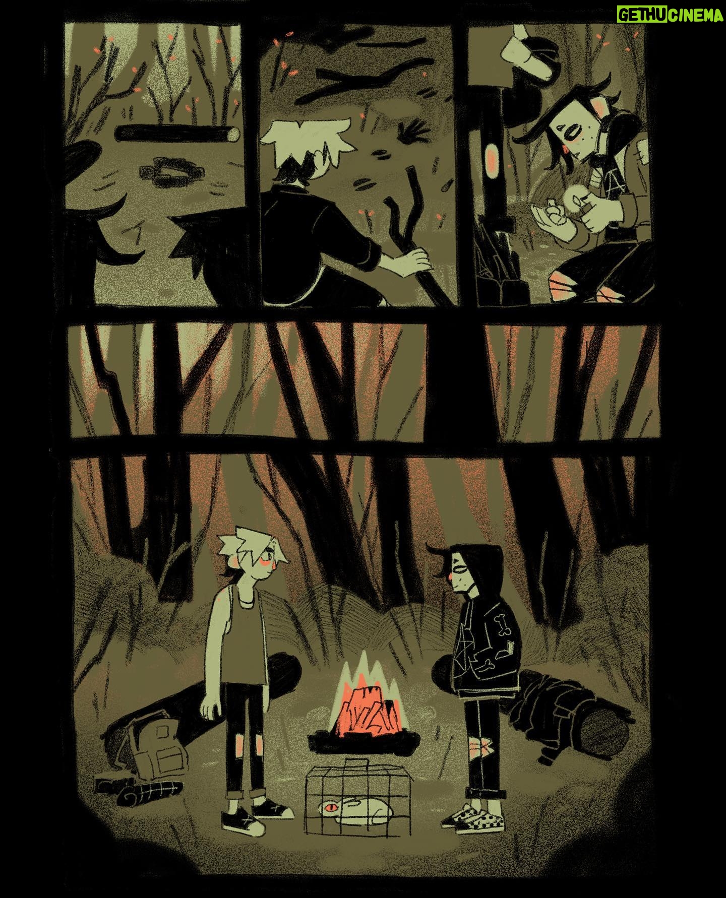 Ema Mlynarčíková - 1.4K Likes - 🥩🦴GUTS part 1
A comic about scary things.
CW: gore, toxic masculinity?, bad puns
Lineart done within the 24hour comic challenge. Thats why it gets sloppy towards the end haha.
If you’d like to support me, i uploaded a comfier pdf to my gumroad for a great price of 1€! (link in bio)
Enjoy
#comic #comics #spooky #halloween #gore #twobroschillinginaforest #procreate