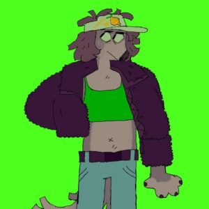 Ema Mlynarčíková Instagram - A great way to make shopping with friends interesting is to dare eachother into wearing funny clothes - a fanart.

#oc #furry #furryart