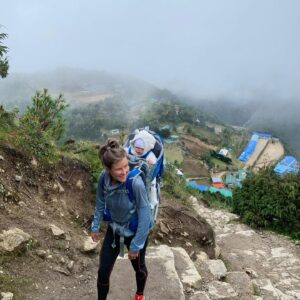 Emelie Forsberg Instagram - High altitude while pregnant and with babies? It's time for a post as I've seen questions every now and then about it!

When I was pregnant with Maj we spent time at 4-5000 meter, I mainly checked my oxygen level in the blood and did not want to be lower than 90 % most times I was 94-96. I'm used to altitude and often adapt very well, so this is important to take in account individually. Otherwise go on feeling- if we listen we are good in knowing what's best for us.

Maj 6 months old tagged along with us to Himalaya and once again the saturation O2 we closely monitored aswell as her overall wellbeing- eating/sleeping. As I was breastfeeding it was also very safe to not catch a 🦠. Maj adapted very well and we went up to 4300 masl.

When Ylva-Li was 2 and Maj 4 we also went to the Himalayas, and we noticed that Ylva-Li needed more time to adapt to altitude, so we just spent more time lower down. 

We carried Ylva-Li and rented a horse for Maj when we did longer hikes to move between villages. 
Maj was a champ on the horse! 

I think you just need to trust your instincts, make reasearch and feel prepared to change plans if needed!
We also have been lucky to have Kilians mum @nuria.burgada with us so that both of us could train well. ❤️