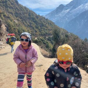 Emelie Forsberg Instagram - High altitude while pregnant and with babies? It's time for a post as I've seen questions every now and then about it!

When I was pregnant with Maj we spent time at 4-5000 meter, I mainly checked my oxygen level in the blood and did not want to be lower than 90 % most times I was 94-96. I'm used to altitude and often adapt very well, so this is important to take in account individually. Otherwise go on feeling- if we listen we are good in knowing what's best for us.

Maj 6 months old tagged along with us to Himalaya and once again the saturation O2 we closely monitored aswell as her overall wellbeing- eating/sleeping. As I was breastfeeding it was also very safe to not catch a 🦠. Maj adapted very well and we went up to 4300 masl.

When Ylva-Li was 2 and Maj 4 we also went to the Himalayas, and we noticed that Ylva-Li needed more time to adapt to altitude, so we just spent more time lower down. 

We carried Ylva-Li and rented a horse for Maj when we did longer hikes to move between villages. 
Maj was a champ on the horse! 

I think you just need to trust your instincts, make reasearch and feel prepared to change plans if needed!
We also have been lucky to have Kilians mum @nuria.burgada with us so that both of us could train well. ❤️