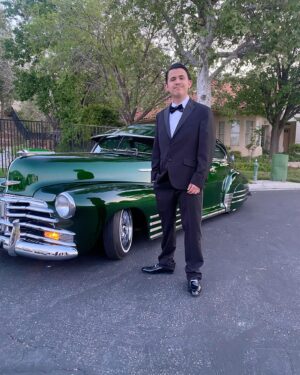 Emilio Rivera Instagram - Dropped off my Rock who is on his way to Prom , very Proud of my Boy who has work so hard to get straight A’s and is on the Honor Roll. Tonight he gets to celebrate with Friends. #Rockorivera #thatsmyboy #senior #prom #2024 #emiliorivera #elpadrino #familiafirst #lefty48  #chevy #fleetline #48Fleetline  @truespoke