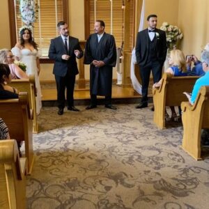 Emilio Rivera Instagram - It was a honor to be made Guest Officiant by Clerk Reporter of Orange County Hugh Nguyen. When ever given a chance a always like to give back to the community. Yesterday I was able to surprise 3 couples that I then married. Thank you to Mr. @hugh1967 and his team for being so professional of hospitable to me and my familia. To My Chula @yadi_rivera  and our Rock, thank you for all the love and always supporting me. Love you for all the time. #emiliorivera #elpadrino #familiafirst #forwardalways