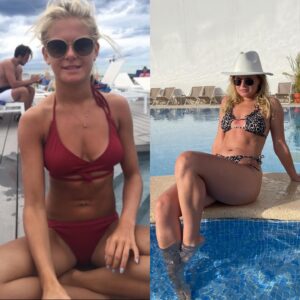 Emily Barker Instagram - Comparison really is the thief of joy 😇

I used to be skinny… Like really skinny! To the point where size 6 clothes were too big for me… and I was genuinely pretty proud of it! 

Being on DWTS for the last 6 years and starting at 18 years old, you’ve probably seen my body change over the years. 

Growing up in the competitive dance world, my relationship with food and how I perceived my body weren’t always positive.

I started competing at 7 and struggled to eat because of the nerves leading up to competitions which led to bad habits with food. At 9 years old I was moved to an older category because the only boy I could dance with in my area was 13 so I competed against older girls, which is where I first began to develop comparison issues. I would analyse my body next to the older girls who were clearly more developed and fitted their skimpier costumes a lot better than 9 year old me. At 14 I stopped competing and fell out of love with the sport and never thought I’d dance again. 

At 17 I took my PT exam with the hope of starting my own fitness business, but 3 months after passing I was offered my first role on a paid dancing gig to travel the world and I just couldn’t refuse. I fell back in love with dancing but began to slip back in to my old mindset of forcing my body to be as small as possible. 

Trying to be skinny is really tough. It’s tough every time you eat a biscuit then you have to run on the treadmill for 30 minutes to burn it off. It’s tough starving yourself for 3 days before a photo shoot then bingeing on anything you can find 24 hours after. It’s tough doing a 2 hour dance show and not eating after incase you look big in your costume the next day. 

This mindset is something I had inter-grained over years of body comparison. I continued this for years of my dance career, until lockdown hit.  I’d finished season 4 of DWTS and decided to get my dumbbells out and start using my PT qualification again and set up @madhotfit.

⬇️ REST OF THE CAPTION IS PINNED BELOW ⬇️