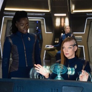 Emily Coutts Instagram - Full manual baby!! What would I do without Owo? Ep 8 now streaming 🖖 directed by one of my favourite humans ever @jonathansfrakes  #startrek #startrekdiscovery #keyladetmer #owo #fullmanual #jonathanfrakes
