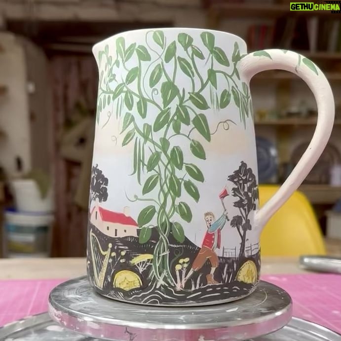 Emily Gravett - 2.1K Likes - Iāve been working on this jug this week. Ah! I am enjoying it!
#pottery #ceramicsart #fairytaleonaplate #potterylove #jack #and #the #jackandthebeanstalk