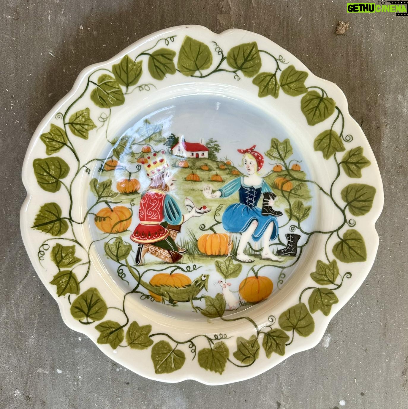 Emily Gravett - 1.4K Likes - Hereās another fairytale plate destined for my wall. If you scroll right you can see the process it went through from start to end- although I am toying with the idea of adding a bit of gold lustre sometime in the future⦠#fairytaleonaplate #potterylove #pottery #ceramicsart #cinderella
