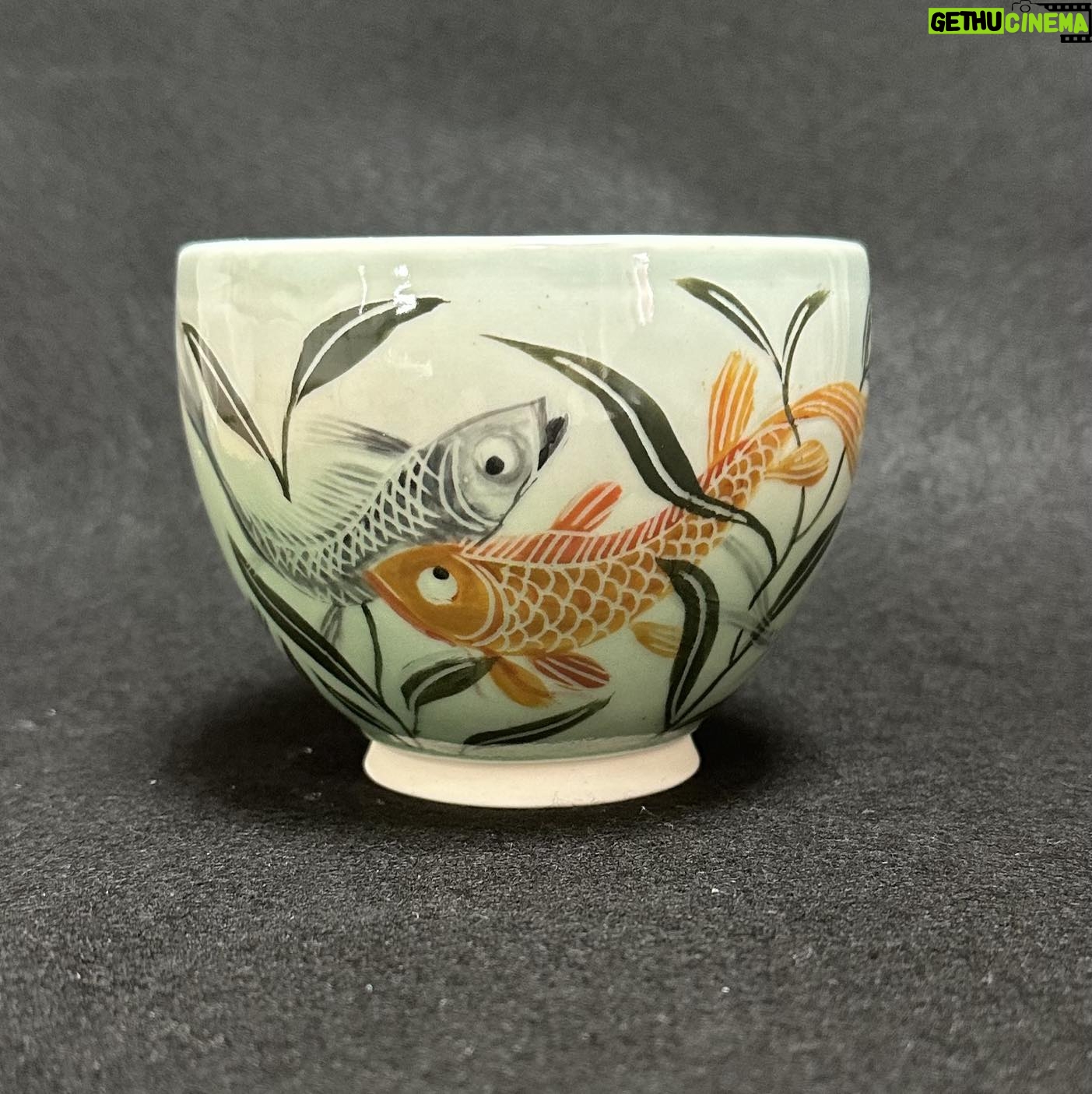 Emily Gravett - 1.8K Likes - I really wasnāt sure how this would work. If the fish would be visible, whether the greens would shade down in the way I wanted, so Iām pretty delighted with how it turned out. #ceramicsart #potterylove #porcelain #outofthekiln #teacupandsaucer