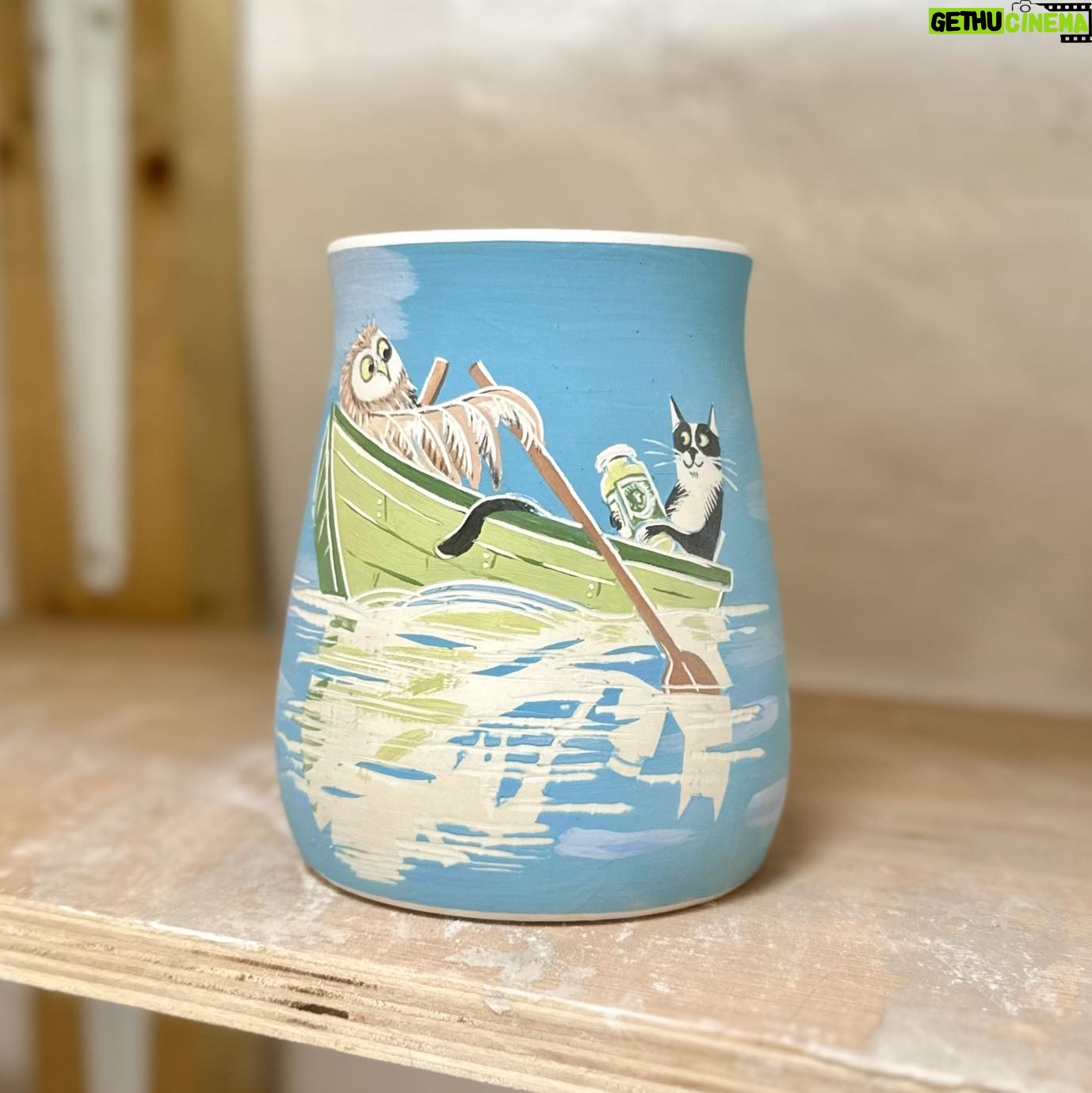 Emily Gravett - 1.5K Likes - Im not sure what this is. Short vase? Brush pot?
Iām still having problems throwing tall pots.
I need more practice! Thatās the great thing about pottery. You can just keep learning. #pottery #porcelain #ceramics #ceramicsart #theowlandthepussycat #potterylove