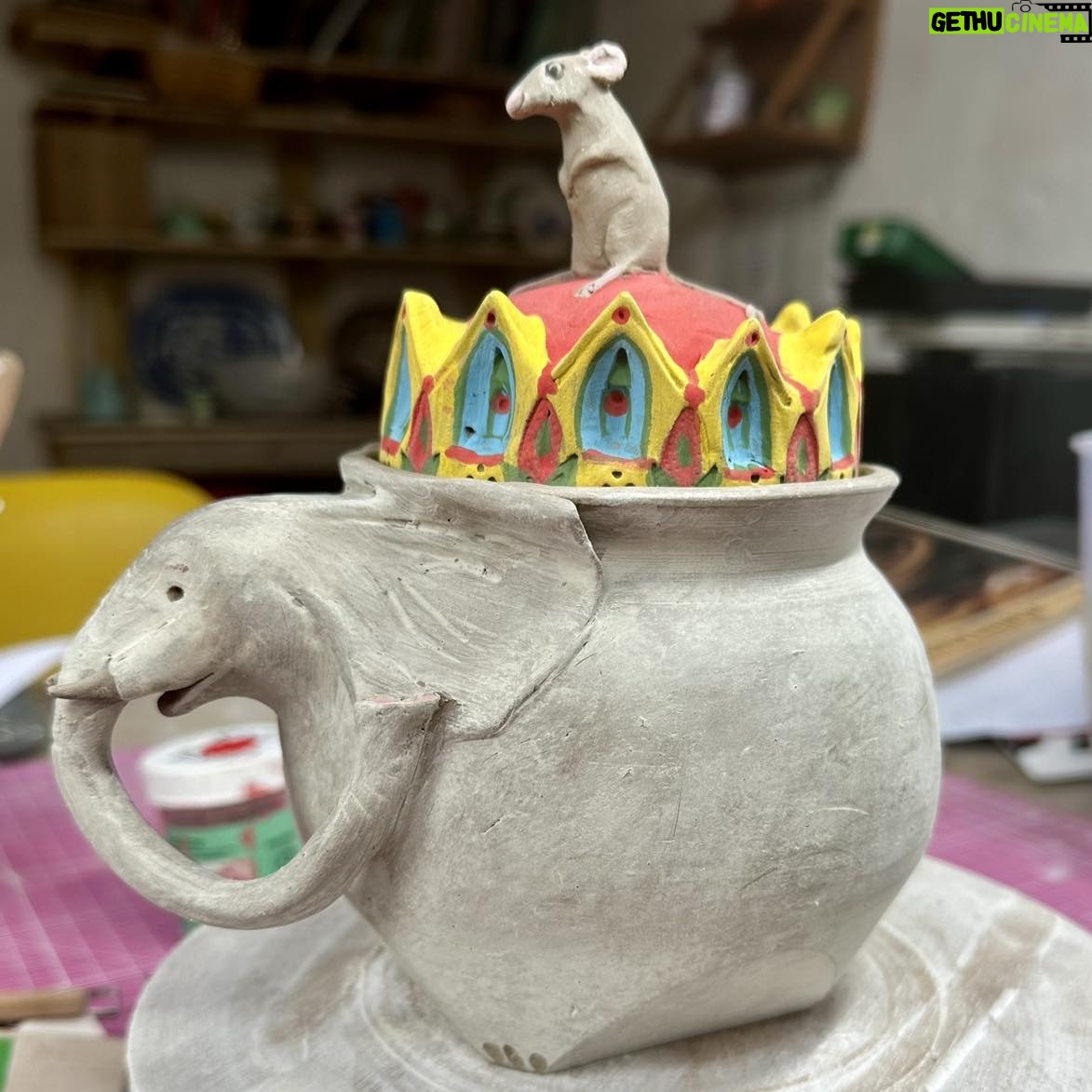 Emily Gravett - 1.6K Likes - Ready for the kiln⦠#handmade #potterylove #pottery #elephant #elephant #and #elephantandmouse